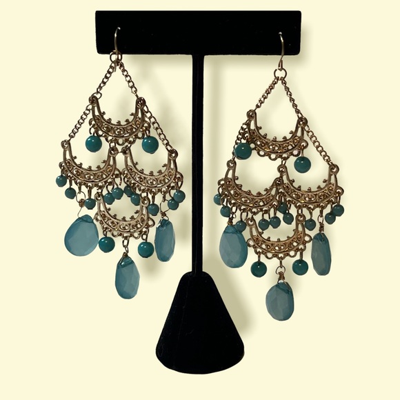 Four Set of Turquoise Dangle Earrings - Picture 4 of 5